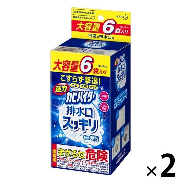 強力カビハイター 排水口スッキリ 大容量6袋入り 1セット（2個） 花王