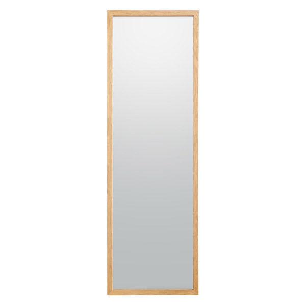 無印良品 壁に付けられる家具ミラー オーク材 中 良品計画