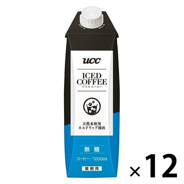 UCC上島珈琲 アイスコーヒー無糖 1000ml 1箱（12本入）