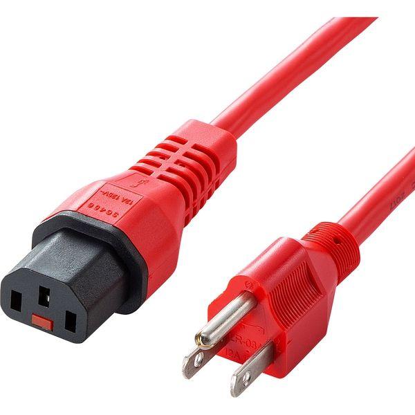 サンワサプライ 抜け防止ロック電源コード APW12-515C13LK01R 1本