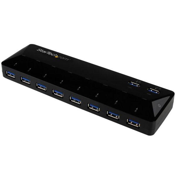Startech.com USBハブ Type-A×10ポート 産業用 急速充電ポート×2搭載 ST...