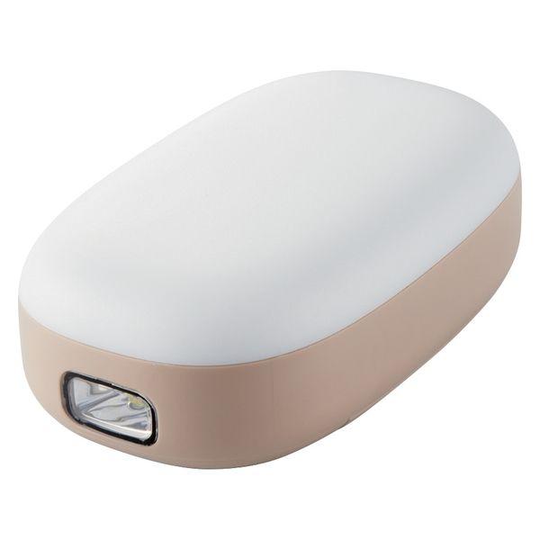 エレコム 乾電池式懐中電灯/枕元ライト/防災/スマホ充電/USB-A×1/単3電池4本付属/ベージュ...