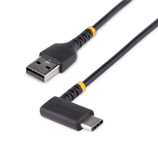 Startech.com USBケーブル/A-C/30cm/USB2.0/L型/高耐久 R2ACR-...