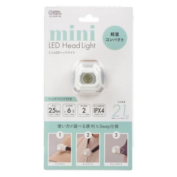 オーム電機 LEDミニヘッドライト HCR1 08-1353 1個