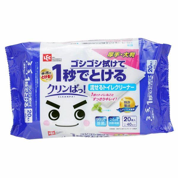 激落ちくん クリンぱトイレクリーナー 厚手・大判 1個（10枚 20カット×2パック） レック