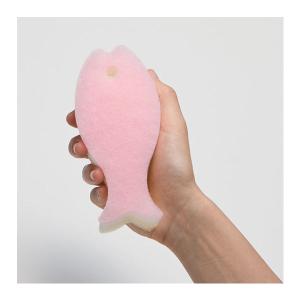 おさかなスポンジ ピンク 1個 マーナの詳細画像1