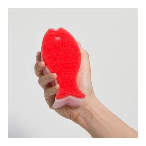 おさかなスポンジ レッド 1個 マーナの詳細画像1