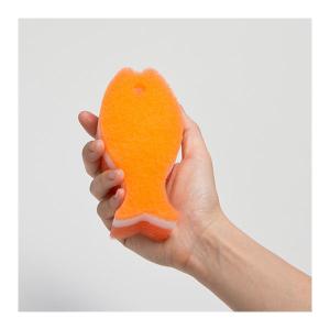おさかなスポンジ オレンジ 1個 マーナの詳細画像1
