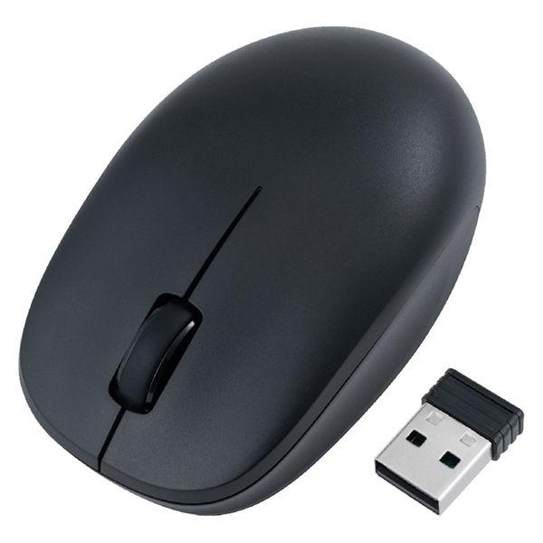 ナカバヤシ 無線静音 3ボタン BlueLEDマウス ブラック MUS-RKT247BK 1個