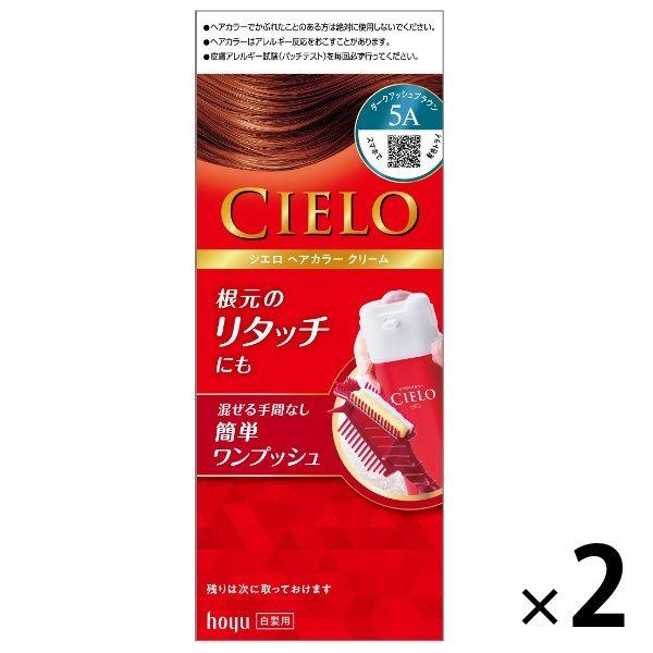 CIELO（シエロ）ヘアカラー EXクリーム 5A ダークアッシュブラウン 2個 ホーユー