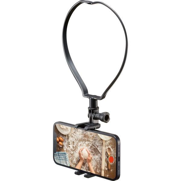 エレコム スマートフォン用ホルダー/ネックストラップ型/ハンズフリー/角度調節可能/ブラック P-S...