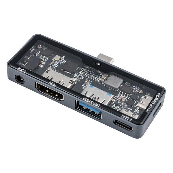 ナカバヤシ TypeーC PD対応 スケルトンドッキングステーション(3.5mm4極付) UD-C1...