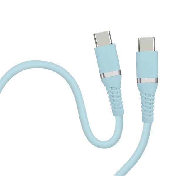 磁気研究所 柔らかく絡みにくいType-Cケーブル USB CtoC USB2.0 アイシーブルー ...