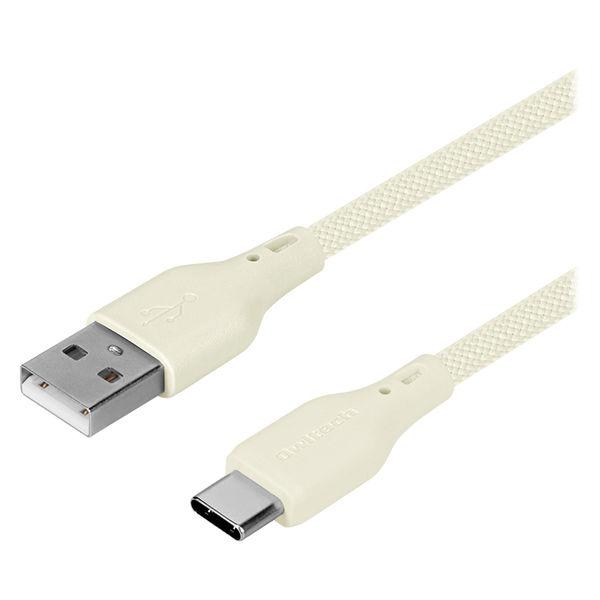 オウルテック 編み込みシリコンケーブル TypeーAtoC キナリ OWL-CBSRCA15-KI ...