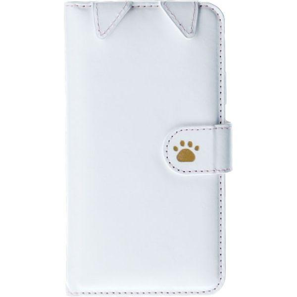 MSソリューションズ iPhone XS/iPhone X いぬ型PUレザーブックケース シロ LP...