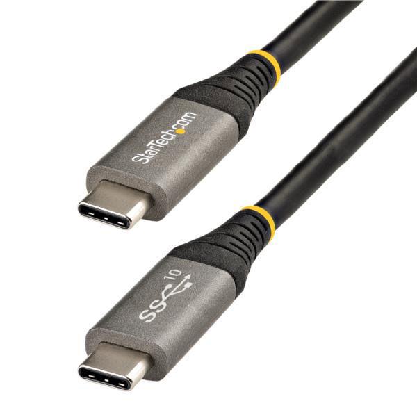 1m USB-C-USB-C ケーブル/USB-IF認証/10Gbps/100W(5A)PD/DP ...