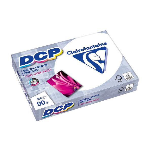 クレールフォンテーヌ DCP プリンター用紙 1冊(500枚)90g/m2 A4 厚口 ホワイト p...