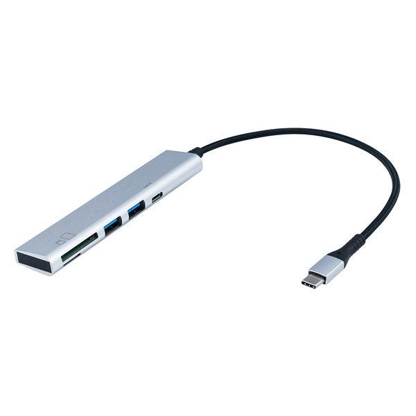 ナカバヤシ TypeーC USB3.2Gen1 C1A2SDカードリーダー シルバー COM-C3S...