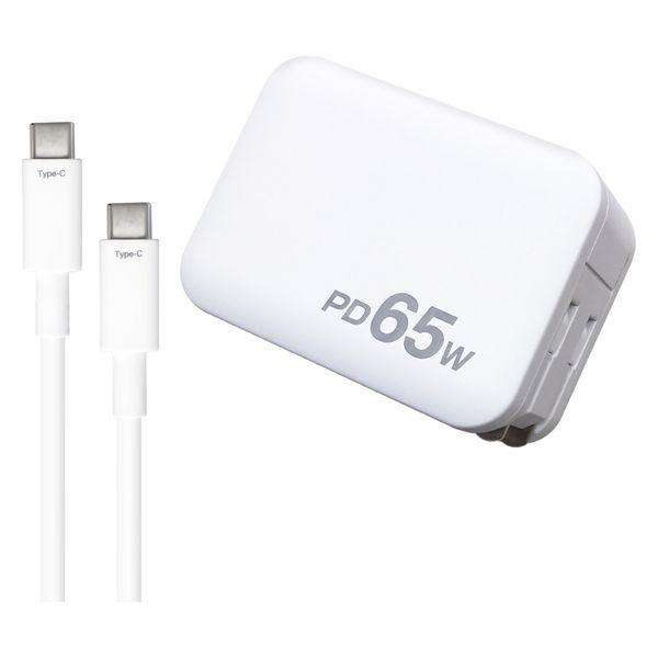 エアージェイ PD65W 急速パワフル充電器 C-Cケーブルセット AKJ-PD65DX WH 1台