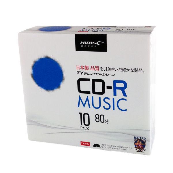 磁気研究所 CD-R 音楽用 10枚 5mmSlimケース ホワイトワイド TYCR80YMP10S...