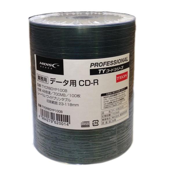 磁気研究所 CD-R データ用 100枚 シュリンクパック ホワイトワイド TYCR80YP100B...