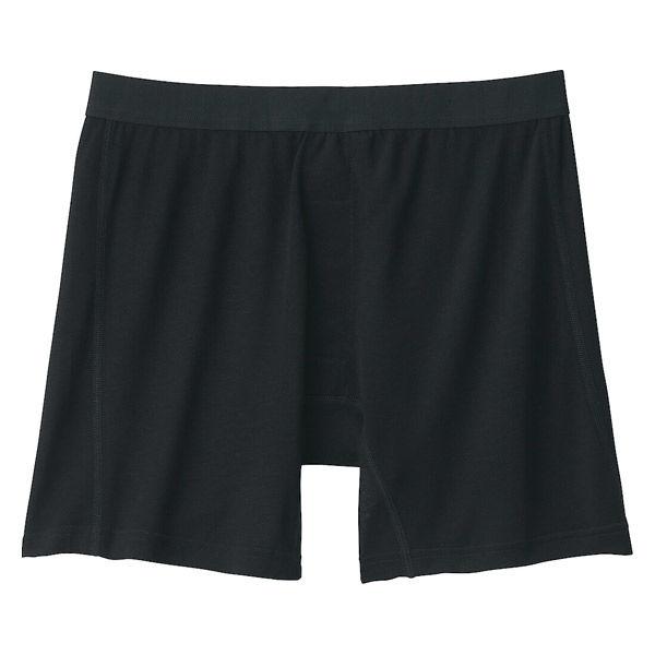 無印良品 メンズ 紳士 なめらか 前開きニットトランクス 紳士Ｓ 黒 良品計画