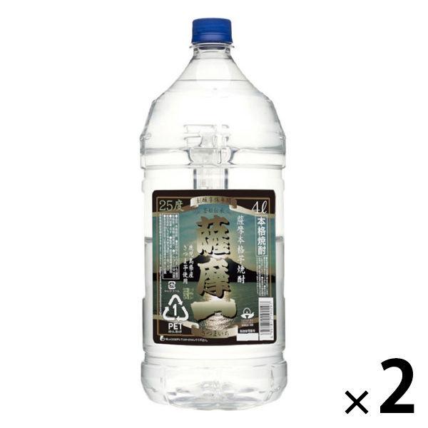 薩摩一 25度 4L ペット 2本 芋焼酎 若松酒造