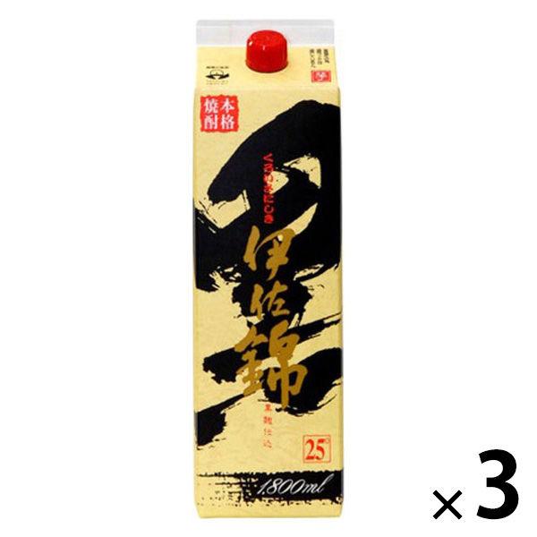 黒伊佐錦　25度　1.8L 1800ml パック 3本　芋焼酎　大口酒造