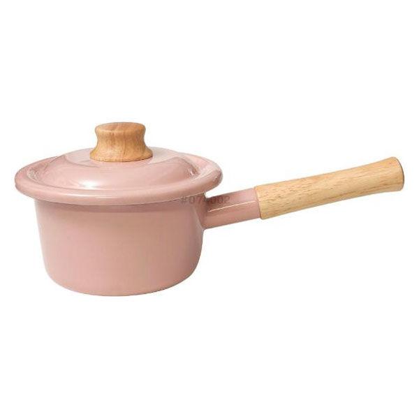 ミルクパン 14cm ホーロー アッシュピンク CTP-14M.AP 1個 IH・ガス火対応 富士ホ...