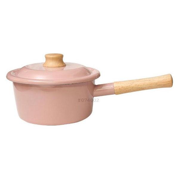 片手鍋 18cm ホーロー アッシュピンク CTP-18S.AP 1個 IH・ガス火対応 富士ホーロ...