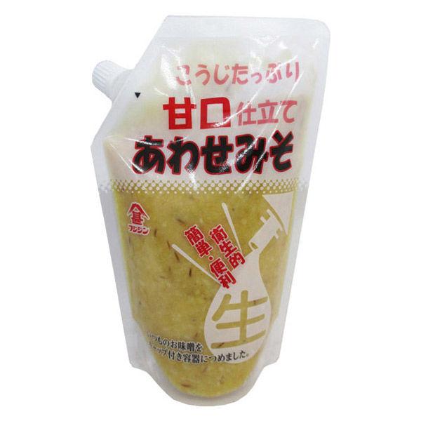 富士甚醤油 麹たっぷり甘口仕立て あわせみそ 350g 1個  使いやすいチューブタイプ 味噌　省ス...
