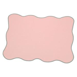 FLOWERダイカットランチョンマット ピンク×シルバー LAKOLE/ラコレ