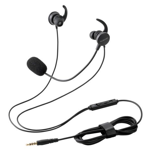 エレコム ヘッドセット 有線 4極 接続 カナル マイク付 高音質 音量調整 ブラック ECHS-E...