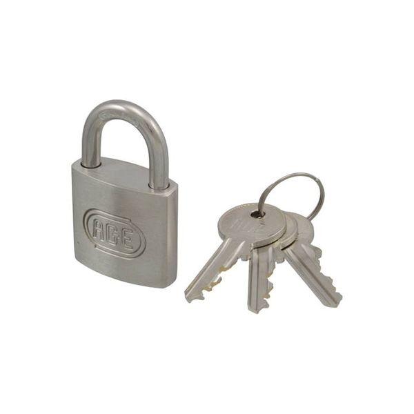 ハイロジック AGE 錆・汚れに強い ステンレス製 ダブルロック 南京錠 30mm 72821 1パ...