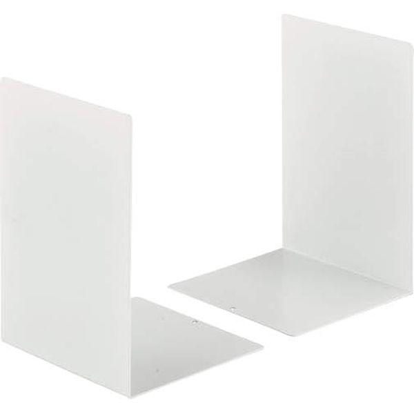 ライオン事務器 ブックエンドL80Nホワイト(W) 22375 1組