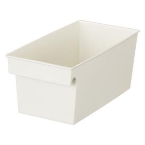 収納ボックス シンプルボックス スリム ホワイト　幅13×奥行27.8×高さ11.5cm　1個 オリジナル