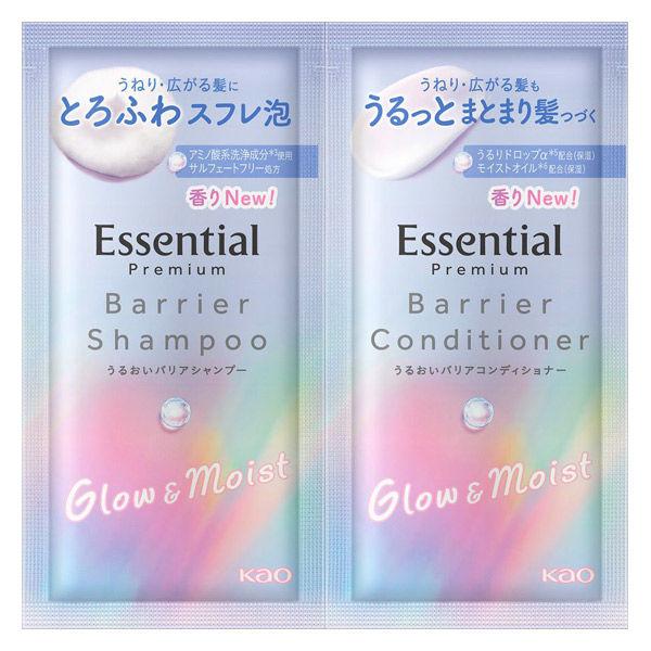 エッセンシャル プレミアム バリアシャンプー＆コンディショナー グロウ ピロー 各15ml サシェ　...
