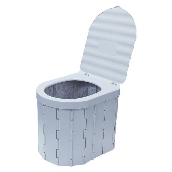 【非常用トイレ】ピースアップ ポータブルトイレ OKT-01 (グレー) 10001950GY 1個