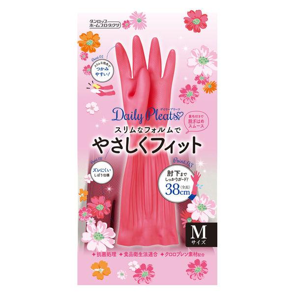 【天然ゴム手袋】 ダンロップホームプロダクツ デイリープリーツ 8098  M 1双