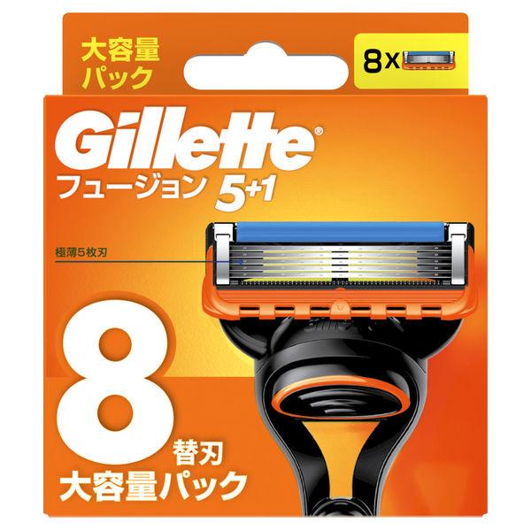 ジレット（Gillette）髭剃り フュージョン 5+1 極薄5枚刃 替刃8個入 カミソリ 男性用 ...