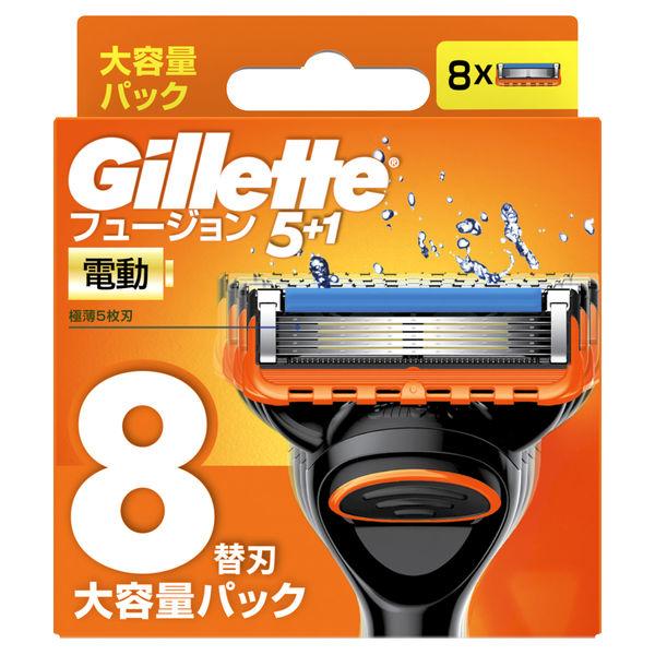 ジレット（Gillette）髭剃り フュージョン 5+1 電動タイプ 極薄5枚刃 替刃8個入 カミソ...