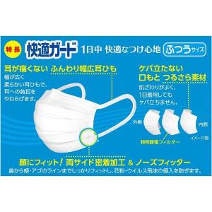 【大容量】白元アース 快適ガードマスク ふつう...の詳細画像3