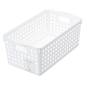 【収納ボックス】 イノマタ化学 ストックバスケットワイド ホワイト 4571 1個