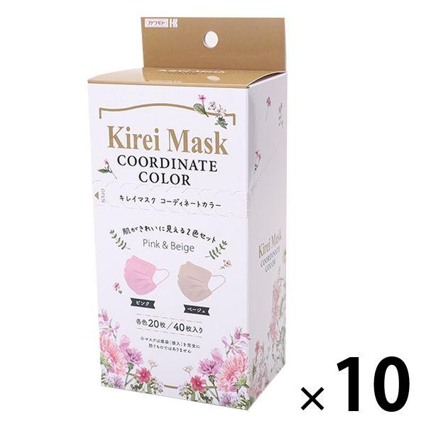 Kirei Mask（キレイマスク） コーディネートカラー（ピンク・ベージュ）1セット（40枚入×1...