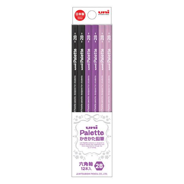 三菱鉛筆（uni） ユニパレット かきかた鉛筆 2B 六角軸 黒 K56372B 1ダース（12本入...