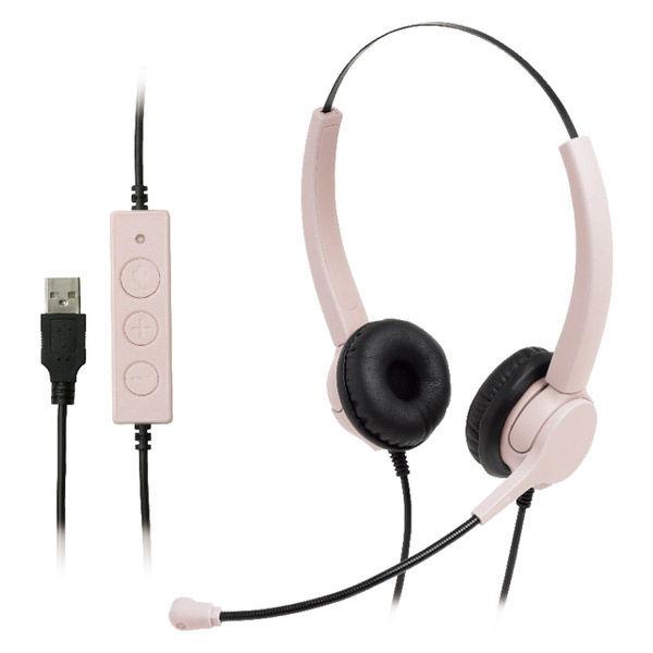 ヘッドセット USB接続/両耳タイプ/マイク搭載/快適ヘッドセット ユートリムエル UL-1579-...