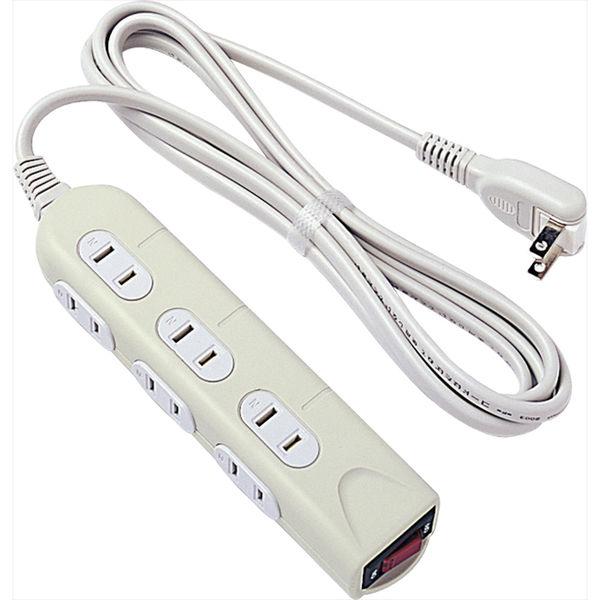 【アウトレット】ナカバヤシ タップ 2m シャッター付 6口 1個 TAP-N031-20　電源タッ...