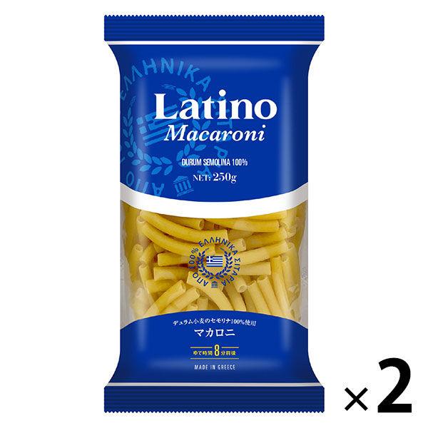 ラティーノ マカロニ 袋 250g ゆで時間8分 1セット（1個×2）富永貿易 ギリシャ
