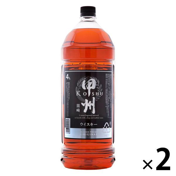 甲州韮崎 ウイスキー 37度　4L　1セット（２本）　富永貿易　ウイスキー