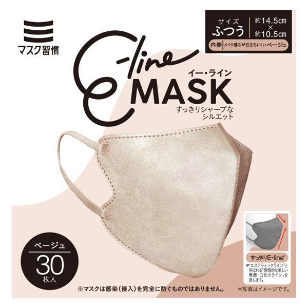 伊藤忠リーテイルリンク Eーlineマスク ベージュ 1箱（30枚入）